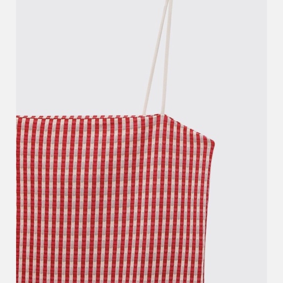 Zara Jacquard Gingham Midi Dress - Picture 4 of 6